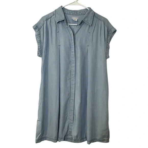 Urban Outfitters Cooperative Dress Chambray Blue Mini Shirtdress Womens XS - Picture 1 of 10